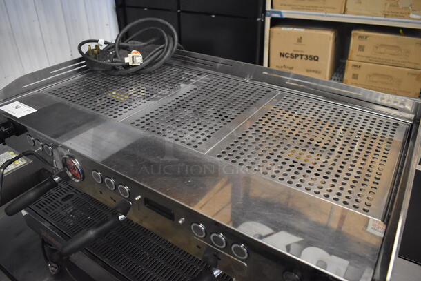 2019 La Marzocco Linea LN/21 3AV Stainless Steel Commercial Countertop 3 Group Espresso Machine w/ 3 Portafilters and 2 Steam Wands. 208-240 Volts. 37x25x21 - Image 6 of 10