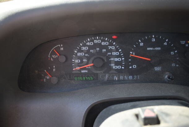 2003 Ford F250 Super Duty 4x4 2 Door Pick Up Truck w/ Meyer Metal Snow Plow. Odometer Reads 96,376. VIN 1FTNF21LX3EA67690. Title In Hand. Vehicle Runs and Drives. See Lot #6 For Additional Pictures. - Image 11 of 12