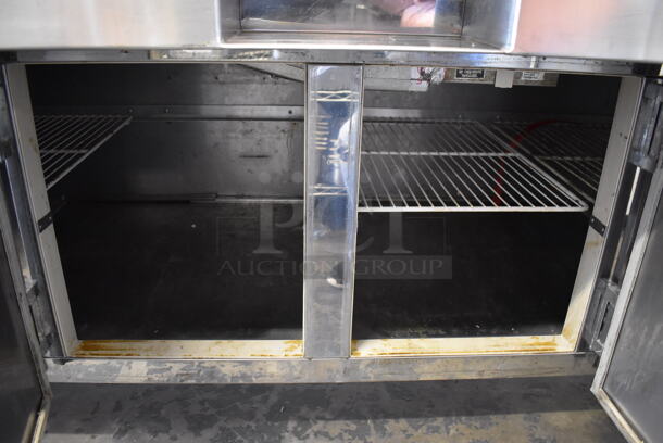 Knight Stainless Steel Commercial Pizza Prep Table Bain Marie on Commercial Casters. 120x39x52. Cannot Test Due To Plug Style - Image 6 of 9