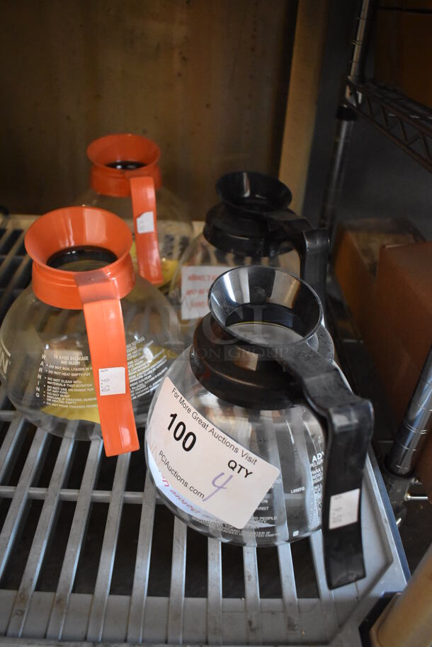 4 Coffee Pots. 8.5x6x7. 4 Times Your Bid!