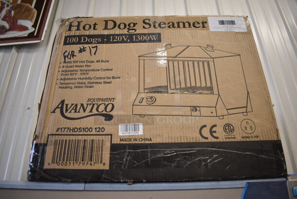 LIKE NEW! Avantco HDS-100 100 Dog / 48 Bun Hot Dog Steamer Merchandiser. 120 Volts, 1 Phase. Used a Few Times at Trade Show as a Demonstration. 18x14x14. Tested and Working! - Image 5 of 7