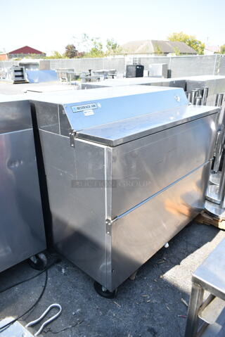 Beverage Air SMF49Y-1-S Stainless Steel Commercial Milk Cooler on Commercial Casters. 115 Volts, 1 Phase. Tested and Powers On But Does Not Get Cold
