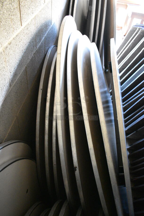 8 Round Folding Table. 8 Times Your Bid!  - Image 3 of 3