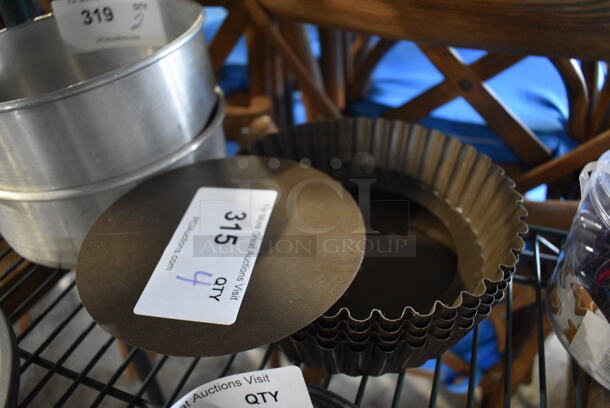 4 Metal Baking Pans w/ Loose Bottom. 8x8x2. 4 Times Your Bid! - Image 3 of 3