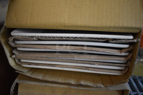 2 Boxes of 6 BRAND NEW! White Ceramic Plates. 8.5x8.5x1. 2 Times Your Bid! - Image 3 of 6