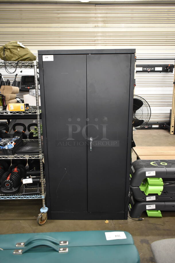 Black Metal 2 Door Cabinet.