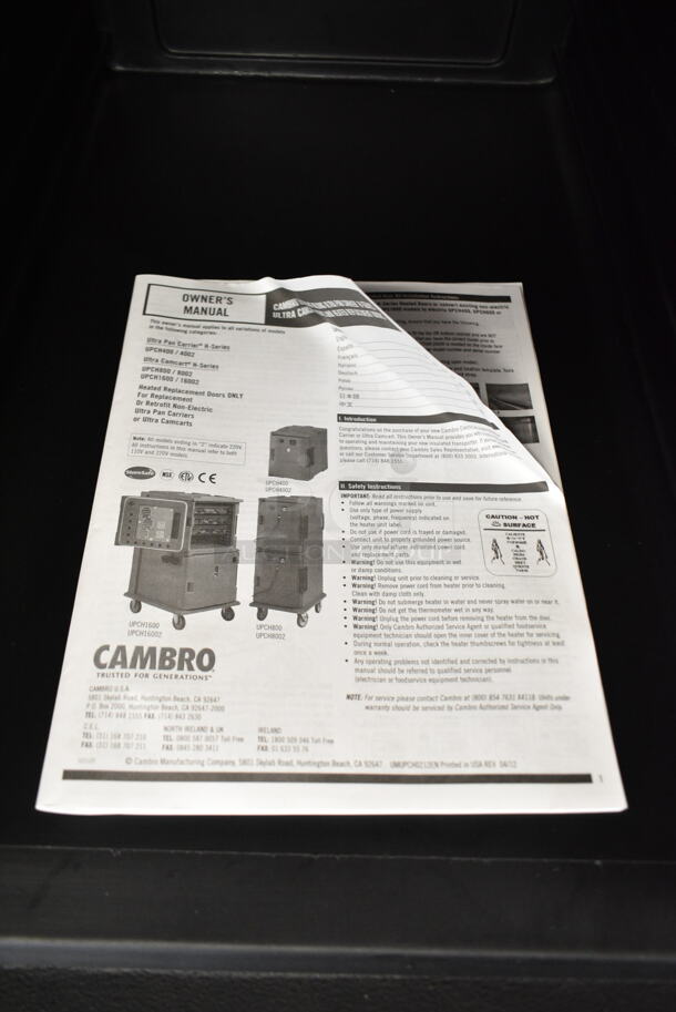 BRAND NEW! Cambro CAM6000 47620 Ultra Pan Carrier® Black Front Loading Insulated Electric (110V, degrees F) Food Pan Carrier - 6 Full-Size Pan Max Capacity. Tested and Working! - Image 5 of 7