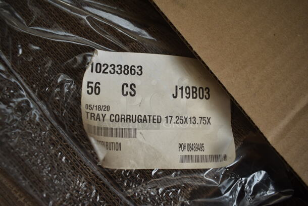 PALLET LOT of 56 BRAND NEW Bundles of Cardboard Corrugated Tray 17.25x13.75. 56 Times Your Bid!  - Image 3 of 3