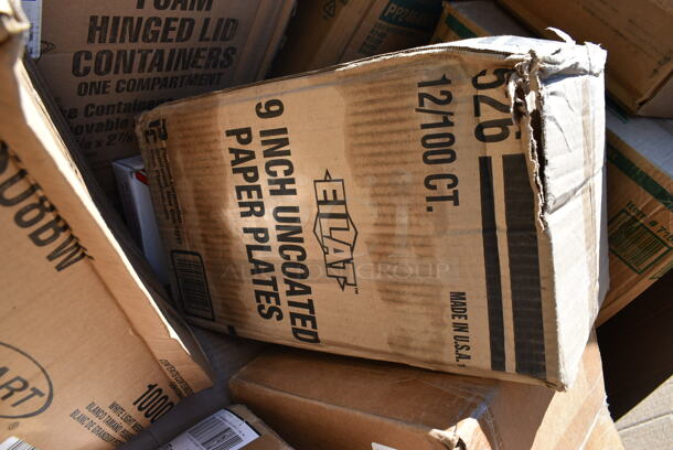 PALLET LOT of 21 BRAND NEW Boxes Including SO8BW Dart White Plastic Soda Spoon, Eilat 9" Plates, 500CC9 Choice 9 oz. Clear PET Customizable Plastic Squat Cold Cup, 17616STPEBBL Choice 16 oz. Blue SAN Plastic Pebbled Tumbler - 12/Pack, 7152 Spaceman 2.1.1.31.0003 7.3 Qt. Torque Rotor, Dart PP2464BDL PresentaBowls Pro Vented Clear Square Lid for 24, 32, 48, and 64 oz. Square Plastic Bowls, 130TASTERSP Choice 3" White Plastic Tasting Spoon - 3000/Case, Dart S6BW 5 7/8" Medium Weight White Plastic Teaspoon - 1000/Case. 21 Times Your Bid!  - Image 5 of 12