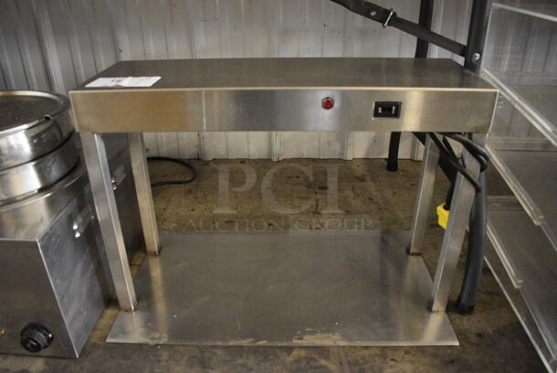 Stainless Steel Commercial Countertop Warmer. 125 Volts, 1 Phase. 24x14x17. Powers On But Has No Bulb.