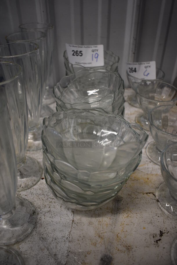 19 Glass Bowls. 5x5x2. 19 Times Your Bid!