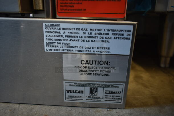 BRAND NEW SCRATCH AND DENT! Vulcan VC5GD-21D1Z Stainless Steel Commercial Stainless Steel Commercial Propane Gas Powered Full Size Commercial Convection Oven w/ View Through Doors, Metal Oven Racks and Thermostatic Controls. See Pictures For Broken Glass Pane on Left Door. - Image 8 of 11