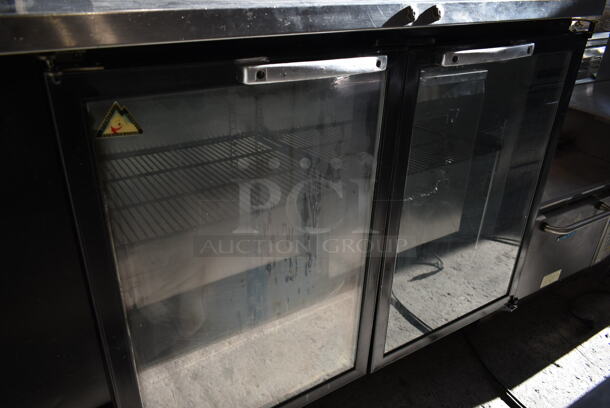 Everest Stainless Steel Commercial 2 Door Back Bar Cooler Merchandiser. 115 Volts, 1 Phase. Tested and Powers On But Does Not Get Cold - Image 4 of 8