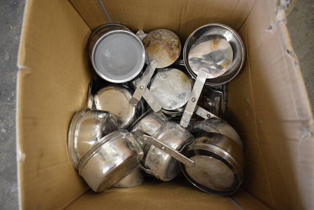 ALL ONE MONEY! Lot of Various Metal Sternos for Chafing Dish! 6.5x3.5x2 - Image 1 of 3