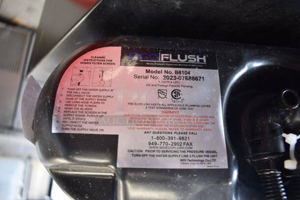 BRAND NEW SCRATCH AND DENT! 2023 Flush B8104 Pressure Assisted Flush System Single Control.  - Image 6 of 6