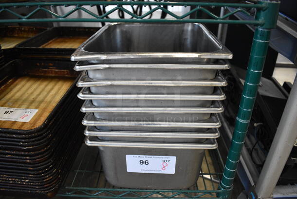 8 Stainless Steel 1/2 Size Drop In Bins. 1/2x6. 8 Times Your Bid!