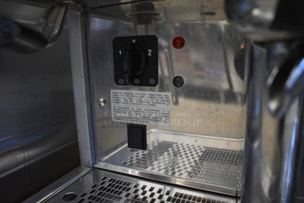 LavAzza Stainless Steel Commercial Countertop 2 Group Espresso Machine w/ 2 Portafilters and 2 Steam Wands. 208 Volts, 1 Phase. 29x20x21 - Image 4 of 7