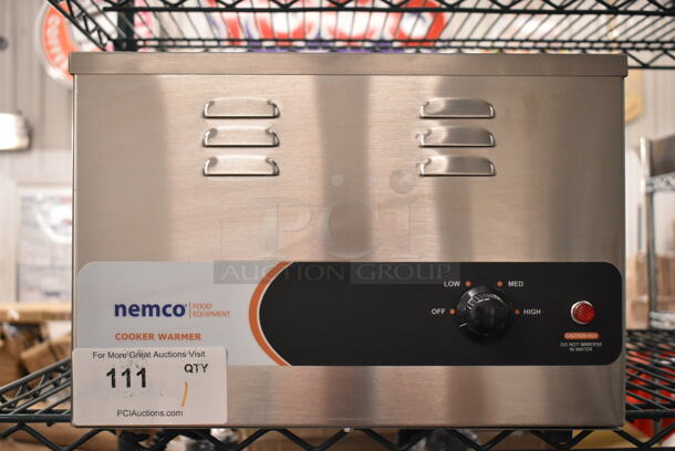 BRAND NEW SCRATCH AND DENT! 2024 Nemco 6055A-CW Stainless Steel  12" x 20" Countertop Food Cooker / Warmer. 120 Volts, 1 Phase. Tested and Working! - Image 4 of 7