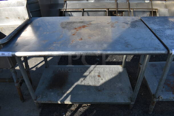 Stainless Steel Table w/ Metal Under Shelf. 48x30x34