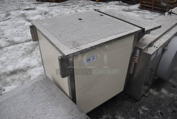 Stainless Steel Cashier Station on Commercial Casters. 40x29x34 - Image 2 of 4