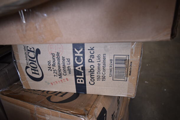PALLET LOT of 15 BRAND NEW Boxes Including 147RIC3015231 Seko RIC0152313 Front Cover for WareDose Dosing Systems, 2 Box 130APPFRK5CL Visions 5" Clear Plastic Tasting Fork - 500/Box, Kraft Tallfold Dispenser Napkins, Olde Midway Hot Dog Roller Cover, Cambro 35CLRHP150 H-Pan™ 1/3 Size Amber High Heat Plastic Colander Pan - 5" Deep, 5001TPJ Lavex 1-Ply Jumbo 1400' Toilet Paper Roll with 9" Diameter - 12/Case, 128HD12COMBO ChoiceHD 12 oz. Microwavable Translucent Plastic Deli Container and Lid Combo Pack - 240/Case, 2 Box 50020W Choice 20 oz. White Poly Paper Hot Cup - 600/Case, 129MCR24B Choice 24 oz. Black Round Microwavable Heavy Weight Container with Lid 7 1/4" - 150/Case. 15 Times Your Bid! - Image 12 of 12