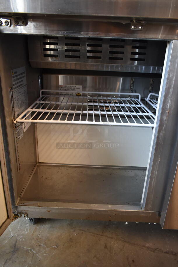 LIKE NEW! 2023 Avantco 178APT48HC Stainless Steel Commercial Sandwich Salad Prep Table Bain Marie Mega Top on Commercial Casters. 115 Volts, 1 Phase. Tested and Powers On But Does Not Get Cold - Image 6 of 10