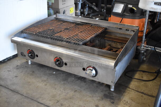Star Max Stainless Steel Commercial Countertop Natural Gas Powered Charbroiler Grill. Missing Grates. 36x27x16 - Image 6 of 8