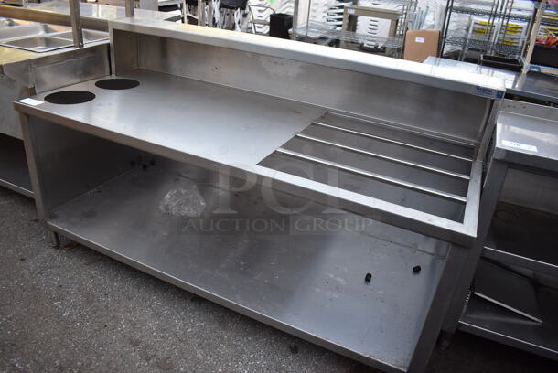 Stainless Steel Table w/ Over Shelf and Under Shelf. 70x31x41 - Image 2 of 4