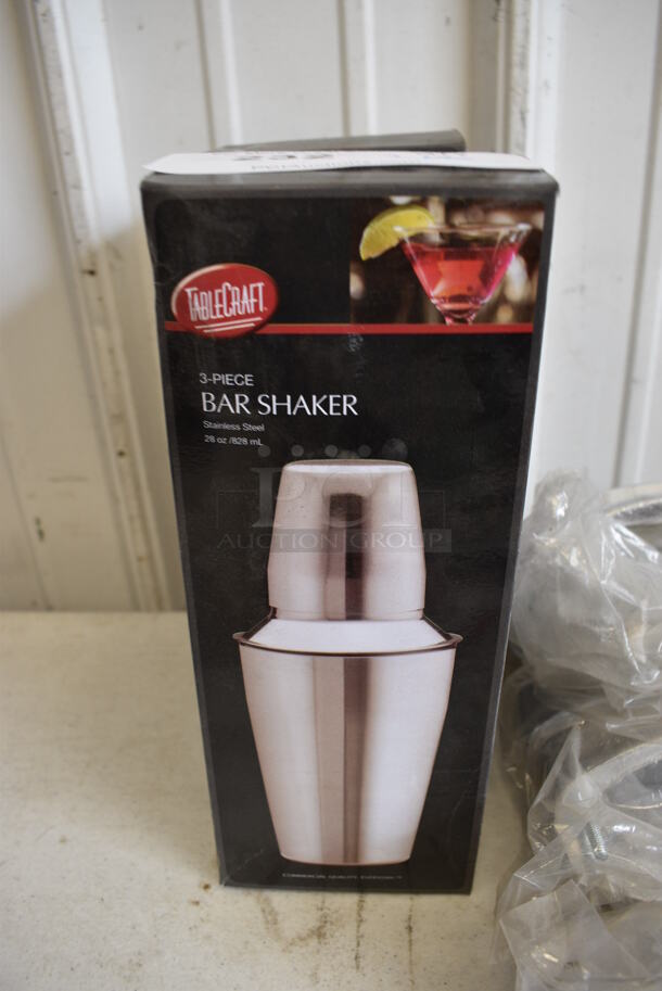 2 BRAND NEW IN BOX! Tablecraft Stainless Steel Bar Shakers. 2 Times Your Bid!