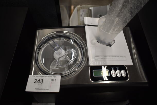 BRAND NEW SCRATCH AND DENT! Whynter ICM-15LS Self Freezing Digital Ice Cream Maker Stainless Steel. 115 Volt, 1 Phase. Tested and Working! - Image 2 of 3