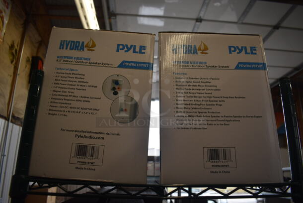 2 Boxes of 2 BRAND NEW Pyle PDWR61BTWT 6.5" Bluetooth Speakers. 8.5x8x12. 2 Times Your Bid! - Image 4 of 6