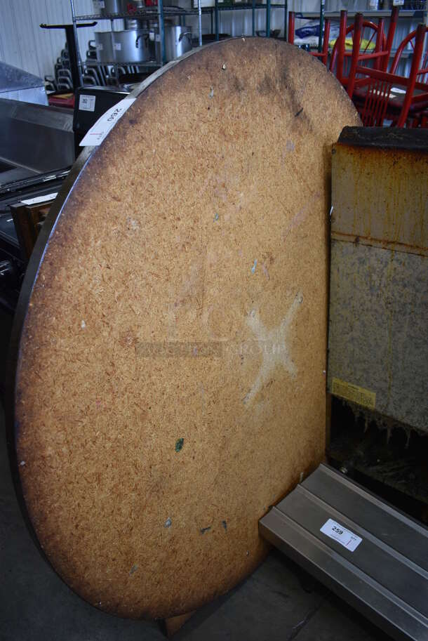 Wood Pattern Round Tabletop. 54x54x1 - Image 2 of 2