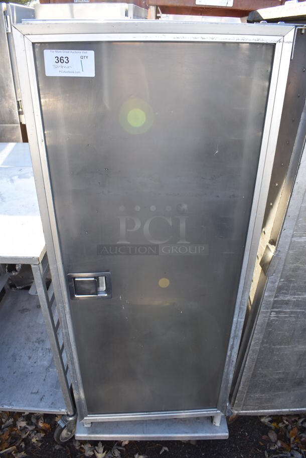 Metal Commercial Enclosed Pan Transport Rack on Commercial Casters. 25x33x63 - Image 1 of 5