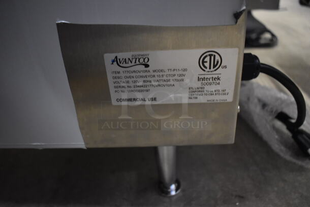 BRAND NEW! Avantco 177CNVYOV10A Stainless Steel Commercial Countertop Conveyor Oven with 10 1/2" Belt. 120 Volts, 1 Phase. Tested and Working! - Image 9 of 10