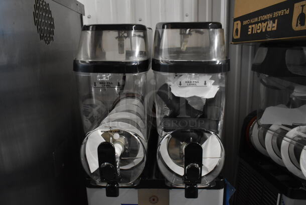 BRAND NEW SCRATCH AND DENT! 2022 Narvon 378SM2 Stainless Steel Commercial Countertop 2 Hopper Slushie Machine. 115 Volts, 1 Phase. Tested and Working! - Image 3 of 7