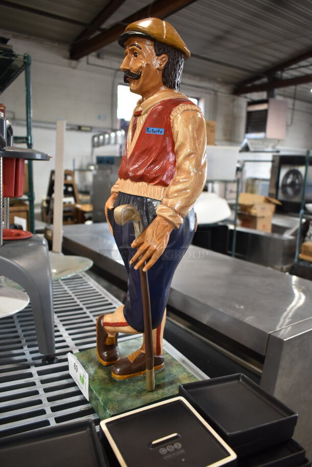 Mustachioed Man Figurine.   - Image 2 of 3