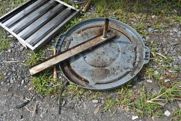 ALL ONE MONEY! Lot of Metal Grease Hood Filter and Trash Can Lid - Image 3 of 3
