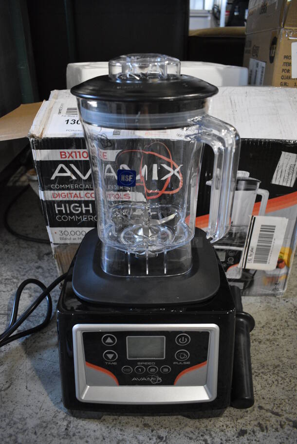 BRAND NEW IN BOX! Avamix Model 928BX1100E Metal Commercial Countertop Blender w/ Pitcher. 120 Volts, 1 Phase. 9x9x19
