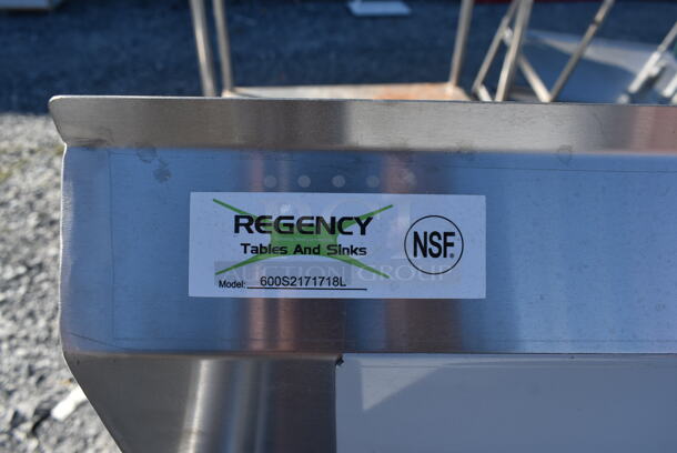 BRAND NEW SCRATCH AND DENT! Regency 600S2171718L Stainless Steel Commercial 2 Bay Sink w/ Left Side Drain Board. Bays 17x17. Drain Board 16.5x18.5 - Image 5 of 5