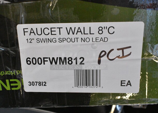 2 BRAND NEW SCRATCH AND DENT! Regency 600FWM812 Wall Mount Faucet with 8" Centers and 12" Swing Spout. 2 Times Your Bid!  - Image 5 of 5