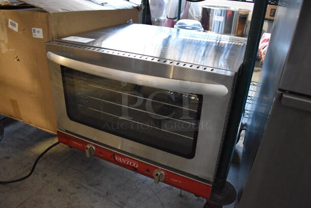 Avantco 177CO16 Stainless Steel Commercial Countertop Electric Powered Half Size Convection Oven w/ View Through Doors and Metal Oven Racks. 120 Volts, 1 Phase. 23x22x15 - Image 2 of 5