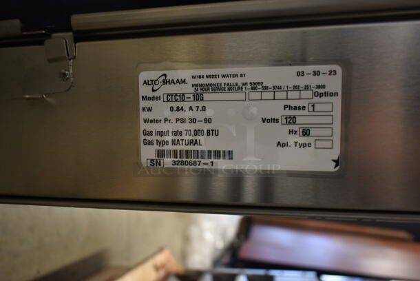 BRAND NEW SCRATCH AND DENT! 2023 Alto Shaam CTC10-10G Stainless Steel Commercial Natural Gas Powered Combi Convection Oven. 70,000 BTU. - Image 7 of 7