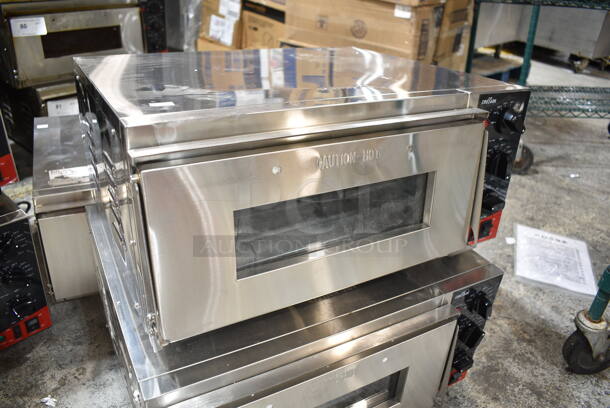 2023 Crosson CPO-160 Stainless Steel Commercial Countertop Electric Powered Pizza Oven w/ Broken Cooking Stone. 120 Volts, 1 Phase. Tested and Working! - Image 3 of 6