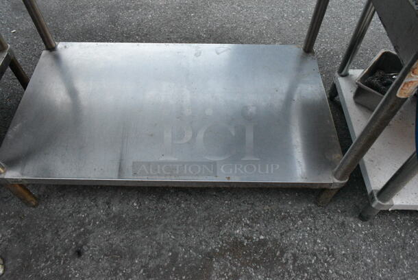 Stainless Steel Table w/ Metal Under Shelf.  - Image 3 of 3