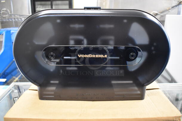6 BRAND NEW IN BOX! Vondrehle Gray Poly Wall Mount Toilet Paper Dispensers. 19.5x5x11. 6 Times Your Bid! - Image 1 of 7