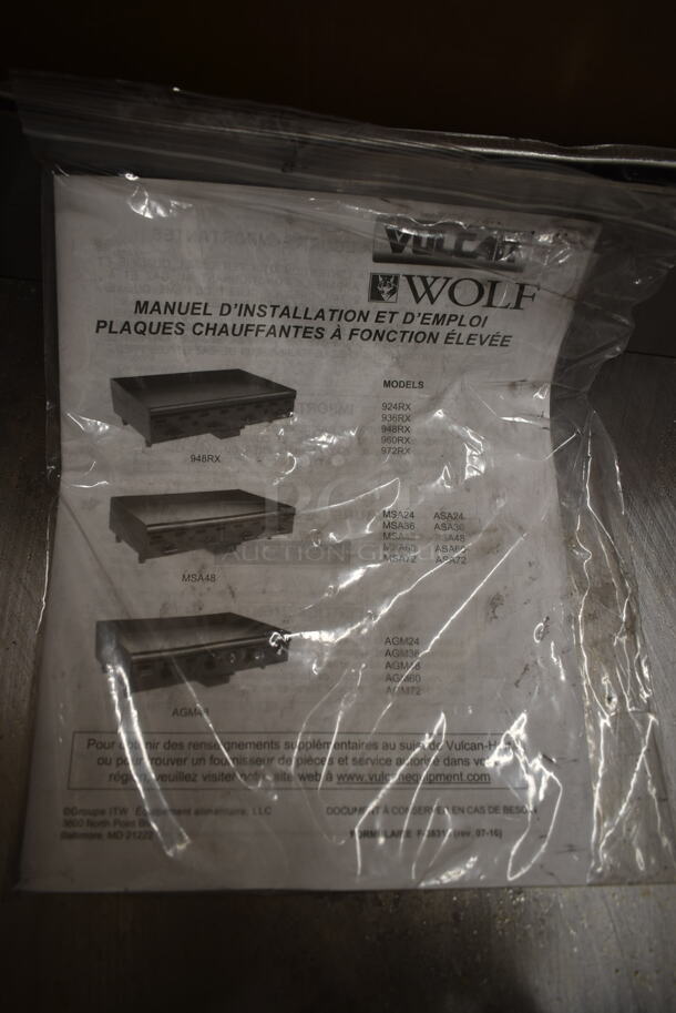 Wolf 960RX-101 Stainless Steel Commercial Countertop Natural Gas Powered Flat Top Griddle. 135,000 BTU. - Image 6 of 8