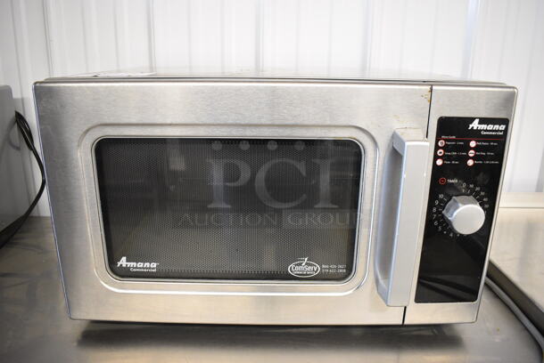 Amana Model ALD10D Stainless Steel Commercial Countertop Microwave Oven. 120 Volts, 1 Phase. 22x19x13.5 - Image 1 of 7