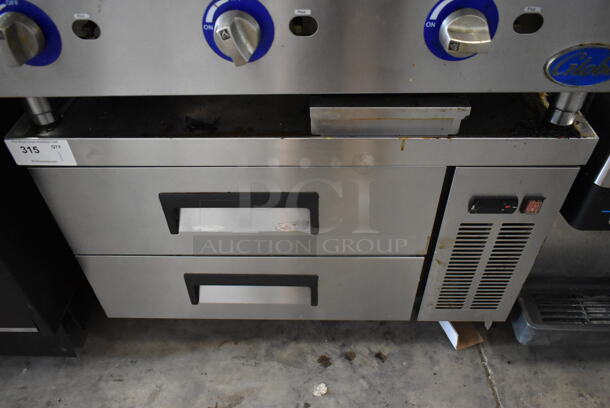 Avantco FMCB-36 Stainless Steel Commercial 2 Drawer Chef Base. 115 Volts, 1 Phase. Tested and Powers On But Does Not Get Cold - Image 1 of 5