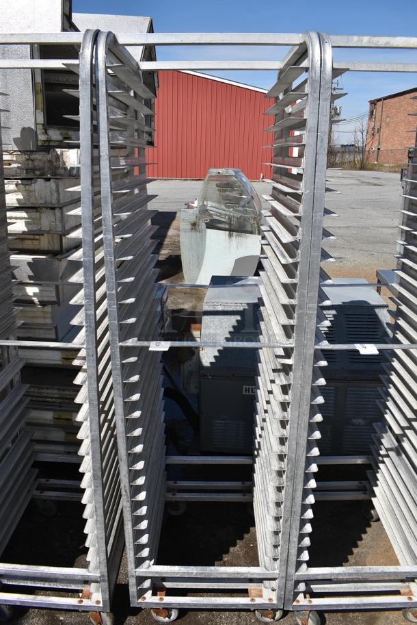 Metal Commercial Pan Transport Rack on Commercial Casters. 20.5x26x74 - Image 1 of 3
