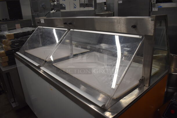 Stainless Steel Commercial Ice Cream Dipping Cabinet w/ 3 Stainless Steel Ice Cream Tub Collars. 125 Volts, 1 Phase. 68x30x60. Tested and Working! - Image 4 of 9